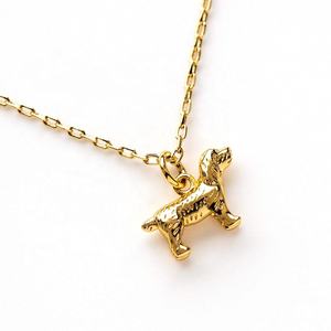 Gemnel 925 स्टर्लिंग चांदी 18k सोना मढ़वाया कुत्ते लटकन आकर्षण हार - Product Image 5