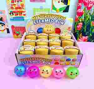 <b>Squishy</b> Colorful Dumpling TPR Material Stress Relief Fidget Toys rare Blind Boxes 24 Pieces Per Full Set for Ages 5-13+ Unisex - Product Image 6