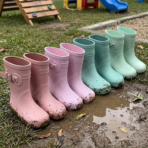 Bottes en caoutchouc mi-hautes personnalisées pour tout-petits, imperméables, bottes <span class=keywords><strong>Wellington</strong></span> pour enfants, bottes <span class=keywords><strong>de</strong></span> pluie pour enfants - Fabricant en gros - Product Image 1