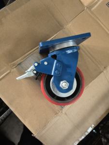 Roda única carga <span class=keywords><strong>1</strong></span> ton Alto valor de qualidade 4in/5in/6in/8in pesados núcleo de ferro poliuretano pu rodízio roda - Product Image 5