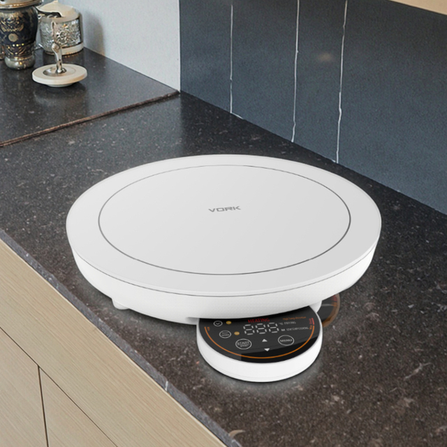 Ultra-thin Electric Induction Cooker, Touch Control, Rotating Touch Screen, Equalizing Heating Tech, Stir-fry, Temp Control