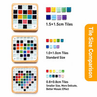Kit de Matériaux Créatifs pour Mosaïque Faite à la Main – Ensemble de Sous-Verres et Vases en Verre Mosaïque Multicolore Ultra Mixte