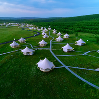 Tente de glamping de luxe BABERY en toile PVC et acier inoxydable pour camping familial et resort