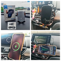 Support de téléphone de voiture à charge rapide sans fil 15W, flexible et portable, fixation sur grille d'aération, support de chargeur pour surface en verre, directement de l'usine