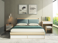 Meuble de chambre à coucher multifonctionnel, boîte double en bois, modèles de lit