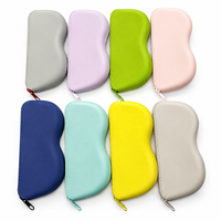 Étui de rangement classique pour lunettes de natation, pochette de voyage antichoc en silicone, grande capacité, double face, respirant, ovale, pour enfants