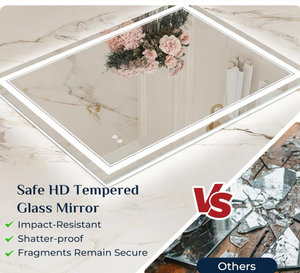Miroir LED moderne personnalisé pleine longueur pour salon de coiffure, avec commande tactile, éclairage mural ou sur pied, idéal pour les barbiers - Product Image 3