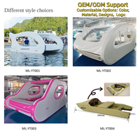 Bateau Catamaran Gonflable Électrique à Double Alimentation, Bateau Maison Gonflable Électrique, Bateau à Moteur Électrique Catamaran