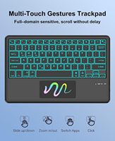 Casing Keyboard Trackpad Lepas Pasang untuk Redmi Pad 2 Pro 12.1'' 2025, Smart Touchpad Nirkabel, Tempat Pena, Penutup Tablet