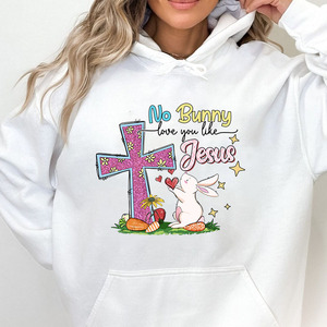 เสื้อยืดพิมพ์ลายกระต่ายอีสเตอร์แบบสั่งทำพิมพ์ลาย DTF แบบรีดติด Jesus - Product Image 3