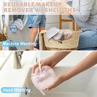 YSD 1 pièce de lingettes démaquillantes réutilisables en microfibre ultra douce pour le visage, tous types de peau, 5 x 5 pouces, multicolores