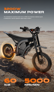 Motocicleta Eléctrica Todoterreno, Batería <span class=keywords><strong>de</strong></span> Litio <span class=keywords><strong>de</strong></span> 48V, Motor <span class=keywords><strong>de</strong></span> 1500W, 60KM/<span class=keywords><strong>H</strong></span>, 60 °   Climbing, Marco Negro FOB Ningbo - Product Image 6