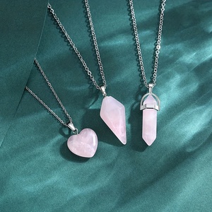Juego de 3 collares de ágata de cristal artificial, colgante de piedra hexagonal y cónico para psicocinética, necromancia y Reiki - Product Image 3