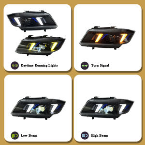 อะไหล่รถยนต์ SJC สำหรับ BMW ซีรีส์ 3 E90 ปี 2005-2012 ไฟหน้าดีไซน์ใหม่ทรงตาแมว สีเหลือง - Product Image 6