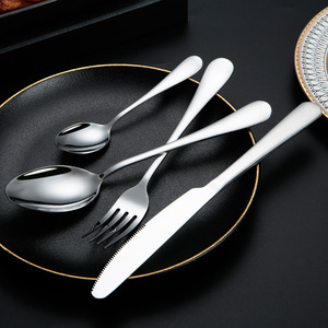 High-end Restaurant Hotel Gift <b>Set</b> 410 Stainless Steel 24-Piece Flatware <b>Set</b> Golden Eco-Friendly Back School Minimalist Mirror - Product Image 2