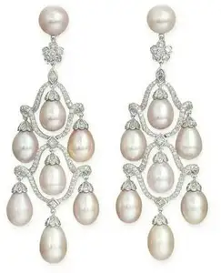 crystal and pearl earring south sea pearl earrings 18k gold boho pearl earrings
