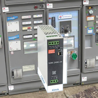 XDR-240E-24 Mean Well, 240W 24V AC/DC Output tunggal garansi 3 tahun ekonomis Ultra ramping industri DIN Rail catu daya