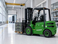 Montacargas Eléctrico de Litio de 3.5 Toneladas, Altura de Mástil Personalizable de 3-6 Metros, Montacargas Contrapesado para Almacén de 3500 kg