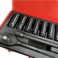Kit d'outils de réparation automobile portable 16 pièces en acier au carbone à manche long avec combinaison OEM pour voitures, vélos et motos