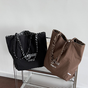 Mùa Thu Ngựa Vằn In Thiết Kế Phụ Nữ Vai Túi Công Suất Lớn Phụ Nữ Giản Dị Tote Túi Xách Hai Mặt Chữ Nữ Dưới Cánh Tay Túi - Product Image 3