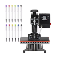 Nouvelle machine à presse à chaud pour stylo de sublimation DIY 12 en 1, manuelle, pour l'impression de stylo, logo personnalisé, 110V/220V, garantie 1 an