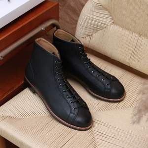 Botas Retro Americanas de Otoño e Invierno, Estilo Británico Chelsea, de Cuero Genuino hasta la Rodilla para Hombre - Product Image 3