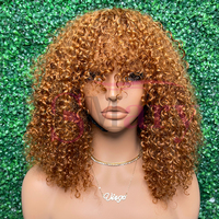 Perruque Courte Bouclée Pixie Faite à la Machine SDD Super Double Drawn, Cheveux Humains Naturels Bruts Vietnamiens 100% Naturels, Lots de Perruques Courtes Bouclées