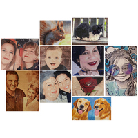 Peinture Diamant Ever Moment Chien Inoubliable DIY 5D Coloré Patte de Chien Image Murale Mosaïque Complète Animal de Compagnie ASF888