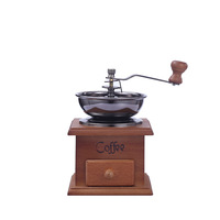 Moulin à café manuel de luxe, mini moulin à café domestique en métal, logo personnalisé disponible, design minimaliste, boîte en bois