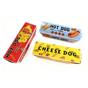 Disposable Paper <strong>Hot</strong> <strong>Dog</strong> <strong>Boxes</strong> White Cardboard Food Containers for Sausages, Cheese <strong>Hot</strong> <strong>Dog</strong> Sticks - Product Image 1