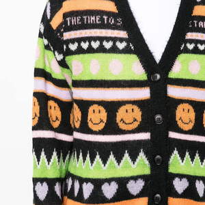 Pull à manches longues pour hommes Col rond Cardigan en mohair Pull en tricot pour hommes Pull en mohair à motifs tricotés - Product Image 4