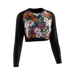 Camiseta Deportiva de Lujo Estilo Y2K para Mujer, Camiseta Negra de Manga Larga, Top Corto - Product Image 3