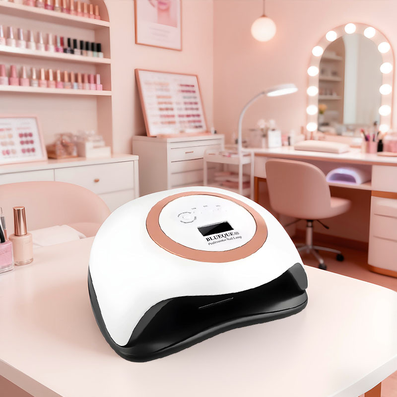 High Power UV LED Nail Lamp 168W 10s Quick Cure 42 Gold Wire Beads Custom Packaging 2 Colors for Salon Owner