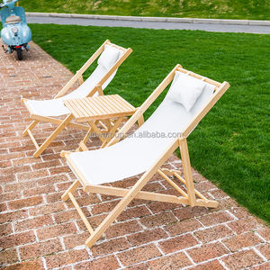 9สวนไม้พับเก้าอี้ชายหาดที่นั่งกลางแจ้งCamping Leisureปิกนิกไม้พับสลิงSurfside Reclinerเก้าอี้ตกปลา - Product Image 5