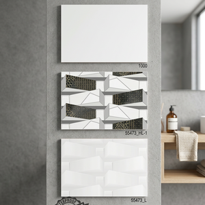 Azulejos de Pared de Cerámica Digitales, Diseño Simple, Blancos, Decorativos, 12x18 Pulgadas (30x45cm), Acabado Brillante, Impresos, 300x450mm, Resistentes al Agua para Exteriores - Product Image 4