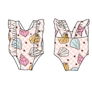 Купальник для новорожденных мальчиков и девочек с короткими рукавами и шортами - Product Image 1