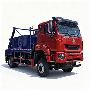 SINOTRUK Heavy Duty Roll Off Garbage Truck Diesel Engine Blue Hydraulic Skip <b>Bin</b> Loader Waste Removal Vehicle - Product Image 1