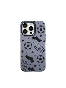 Coque antichoc en TPU à motif de dessin animé de matériel de football avec protection anti-traces de doigts et de l'objectif pour 17/16/15/14/13 ProMax - Product Image 1