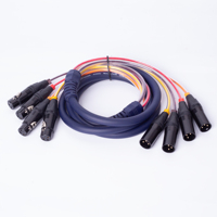 Cable XLR Multipolar PKnight de 4 Canales, 200cm, Macho/Hembra, Bajo Ruido, Garantía de 1 Año, Fácil de Usar para DIY