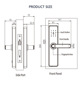 Tuya Wifi ttlock BLE App thông minh khóa vân tay mật khẩu mở khóa phương pháp kỹ thuật số khóa cho cửa gỗ - Product Image 6