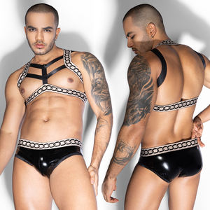 Chất Lượng Cao Hot Thời Trang Hai Mảnh Mens Đảng Mặc Kỳ Lạ Đồ Lót Đồng Tính Đồ Lót Sexy Với Khai Thác Cho Người Đàn Ông Trò Chơi - Product Image 1