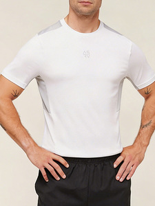 เสื้อออกกำลังกายแบบรัดรูปสำหรับผู้ชาย แห้งเร็ว ระบายอากาศได้ดี ดีไซน์คอกลม เหมาะสำหรับกีฬาฤดูร้อน - Product Image 6