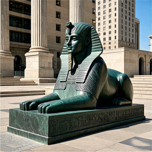 Scultura Artistica Personalizzata, Statue Giganti Religiose, Statua della Sfinge Egizia, Anubis in Bronzo, Statua del Dio dell'Antico Egitto - Product Image 1
