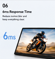 Moniteur double écran pliable à 180 degrés, mode ordinateur portable, mode partage, mode support, écran tactile IPS FHD 15,6 pouces pour la multitâches