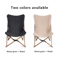 Chaise de camping papillon moderne de luxe en métal et aluminium, tissu Oxford 600D, design pliable, facile à transporter, pour la randonnée et la pêche en extérieur