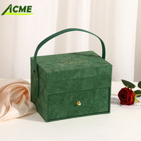 Boîte cadeau en velours double couche de haute qualité boîte d'emballage cadeau boîte à bijoux pour cadeau cosmétique