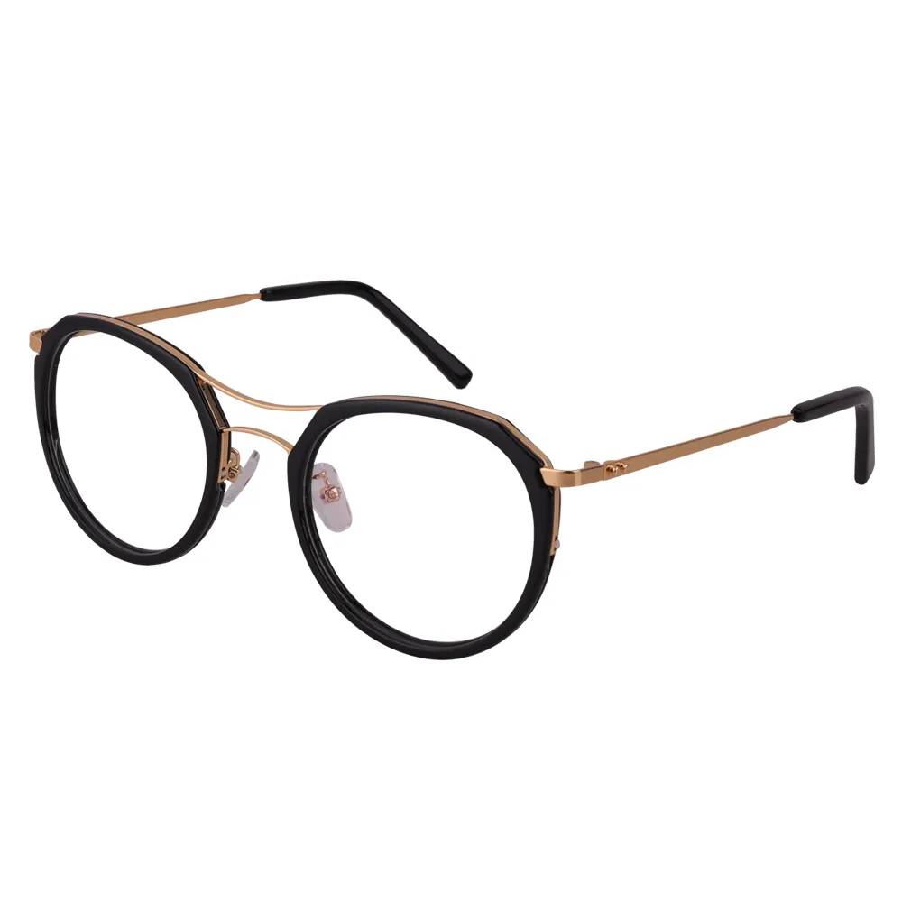TR90 material de nylon plegable gafas de gafas marco barato de metal redondo óptica gafas de Marcos