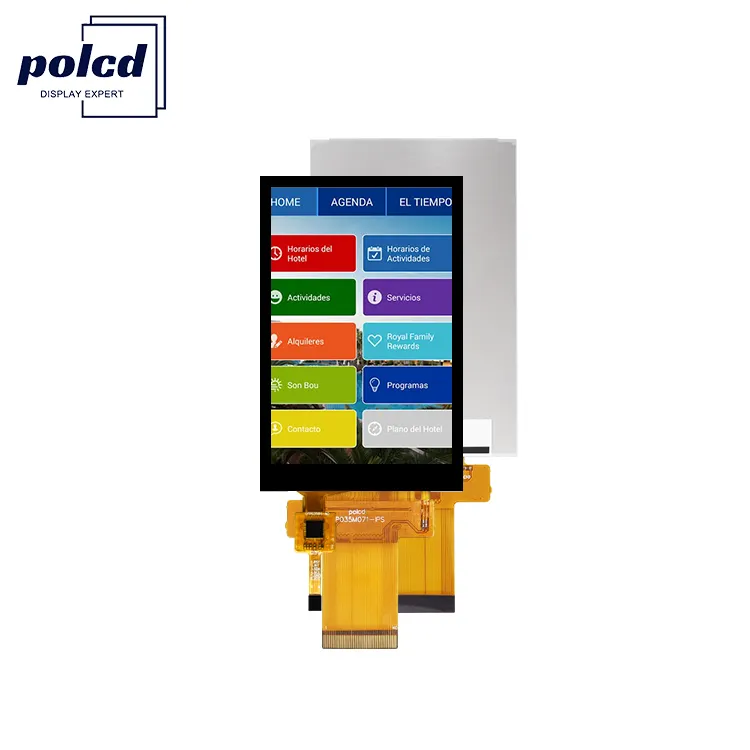 Fabricante Polcd 3,5 pulgadas MCU SPI interfaz TFT LCD módulo 320*480 resolución 40pin pantalla táctil capacitiva