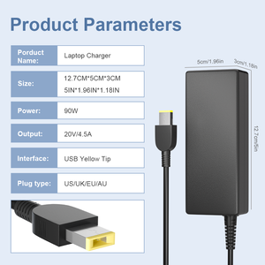 Cargador para Portátil Lenovo de 90W, 20V 4.5A, Conector USB C, Adaptador de Corriente CA de Repuesto para Lenovo <span class=keywords><strong>ThinkPad</strong></span> - Product Image 2
