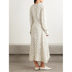 Abito Casual Estivo da <span class=keywords><strong>Donna</strong></span> in Stile <span class=keywords><strong>Rock</strong></span> Retrò, Senza Maniche, in Cotone e Lino, Lunghezza al Ginocchio - Product Image 2